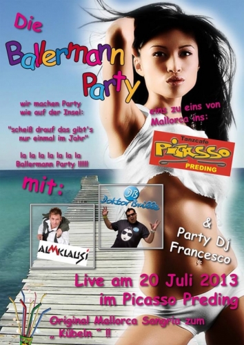 Tanzcafe Picasso  Balllermannparty 20.7.13